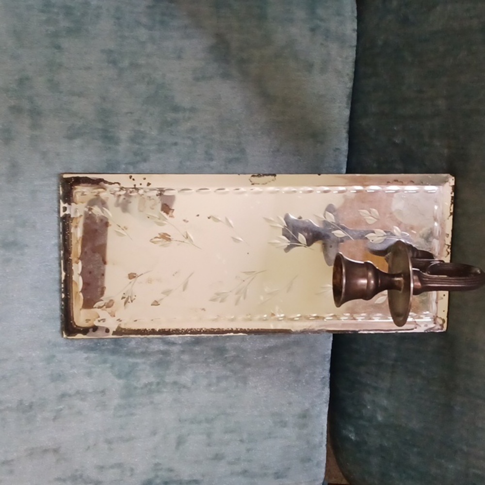 Antique Mirrored Candle Sconce